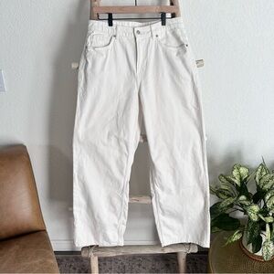 H&M Wide-Leg White Jeans
